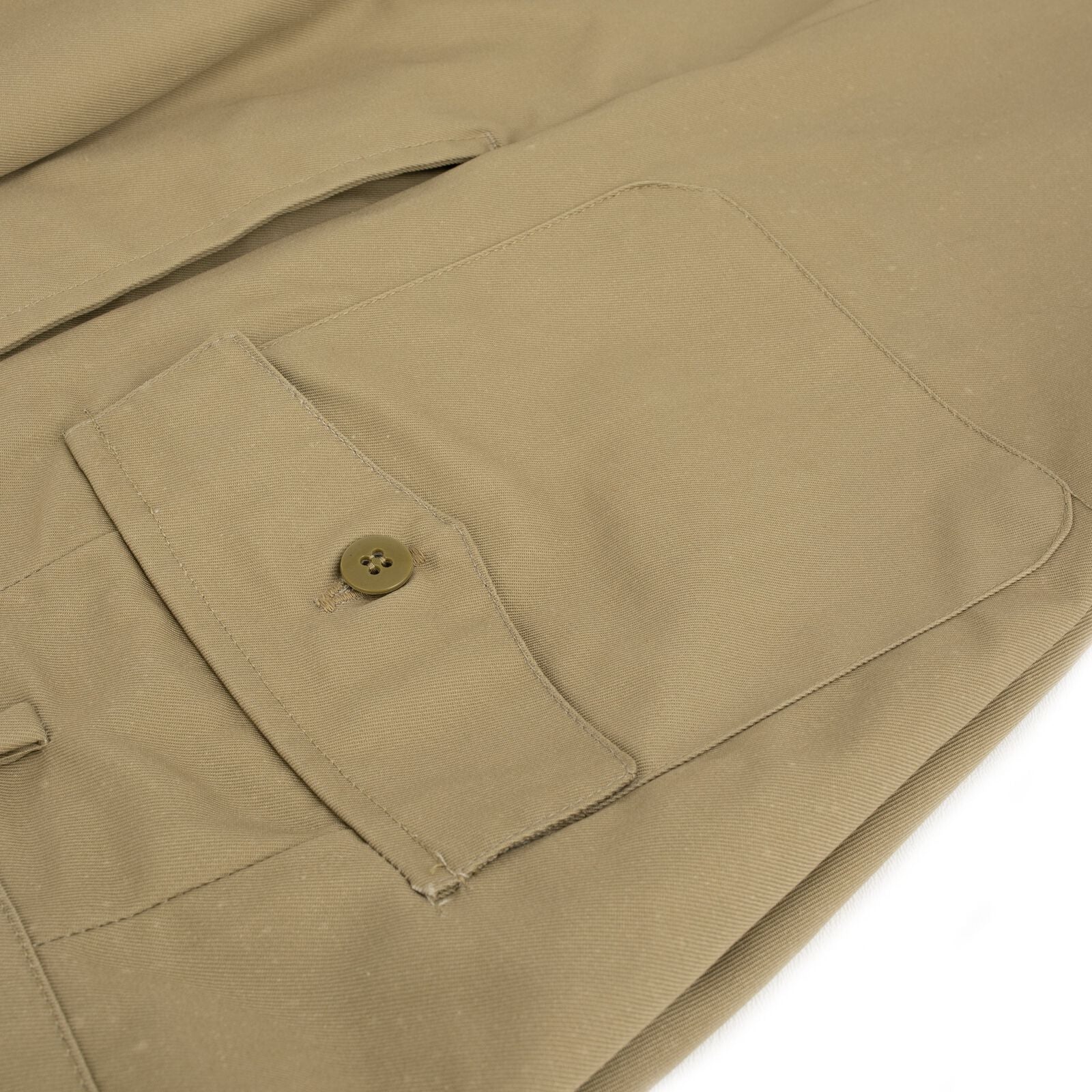 Italian Military Khaki Shorts Zipper Fly