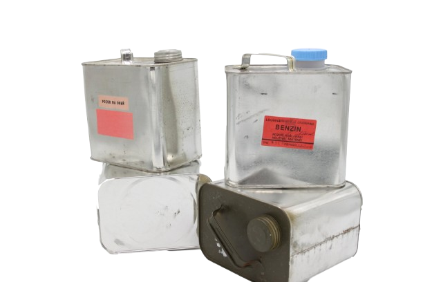 Vintage Surplus Fuel Can 2 Liter Stainless Steel