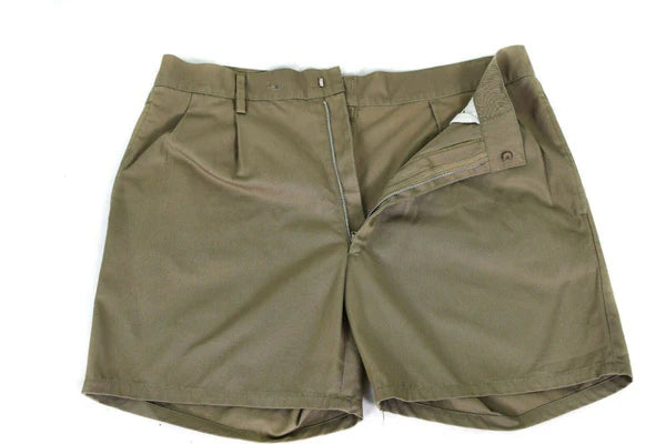 Italian Military Khaki Shorts Zipper Fly
