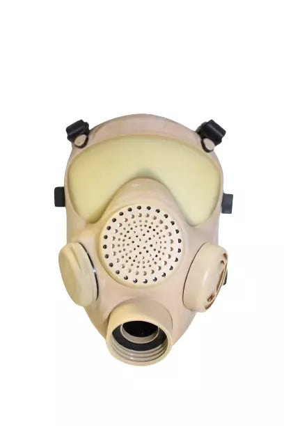DEFECTIVE TAN French ARF Military Gas Mask