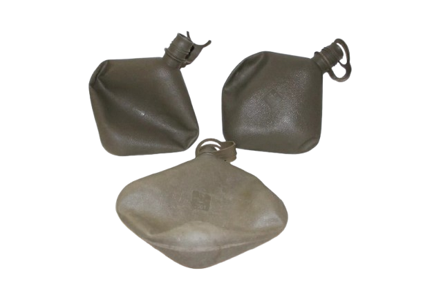 Lot of 3 U.S. Military 2 Quart Collapsible Canteens