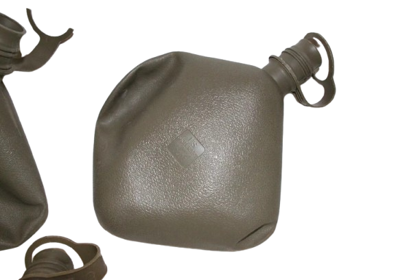 Lot of 3 U.S. Military 2 Quart Collapsible Canteens