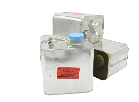 Vintage Surplus Fuel Can 2 Liter Stainless Steel