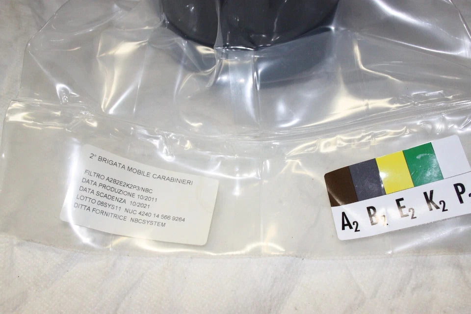 Military NATO Gas Mask 40mm Threaded Black Filter Exp. 01/2021