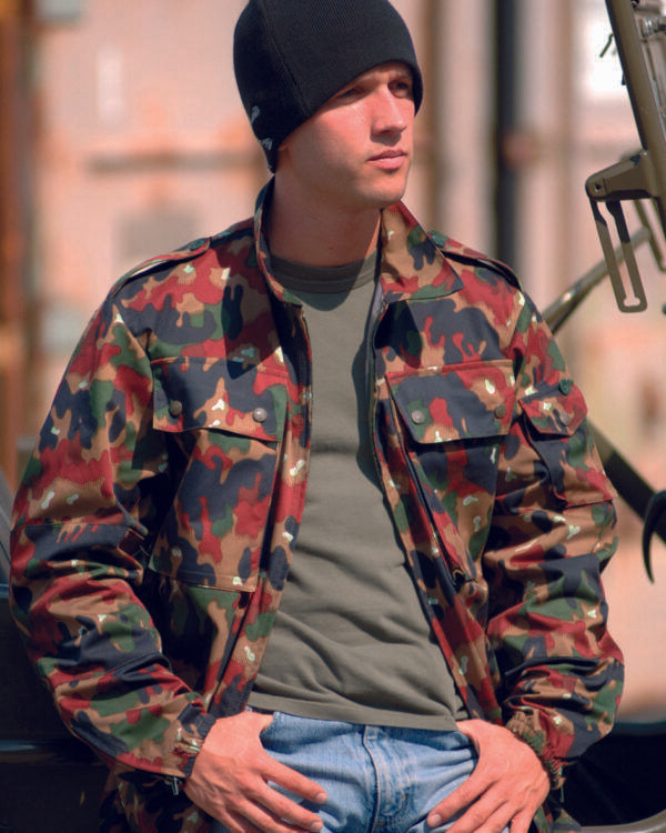 Authentic Swiss Army M83 Alpenflage Military Surplus Field Jacket Shirt Large (M83L)