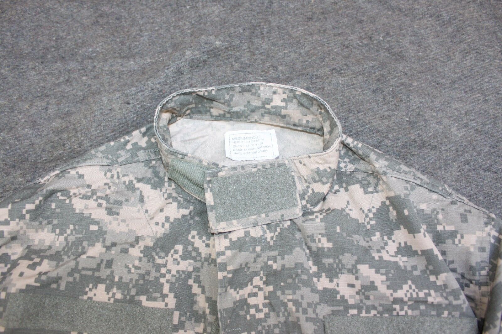 USED Insect Repellent US Digital Camo BDU Med Short ACU Uniform Shirt Bug Resistance USA