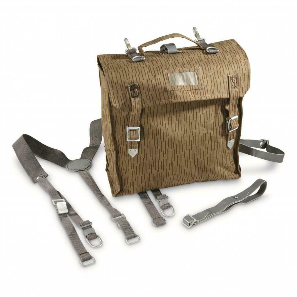 Genuine East German Army Military Rucksack Pack DDR NVA Raindrop Camo Backpack