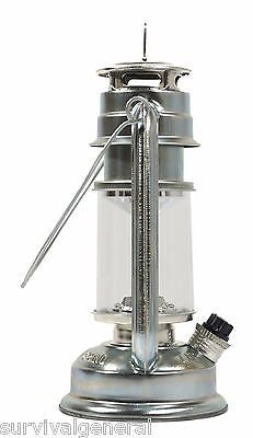 9.5" Silver Metal Hurricane Lantern Camping Survival Emergencies Disaster 15 LED