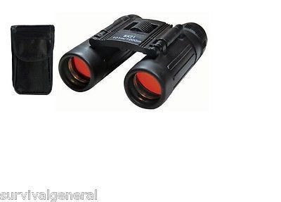 8 X 21mm Black Compact Binocular Binoculars W/ Case