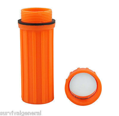 3-In-1 Waterproof Match Container Orange Mirror Flint Storage