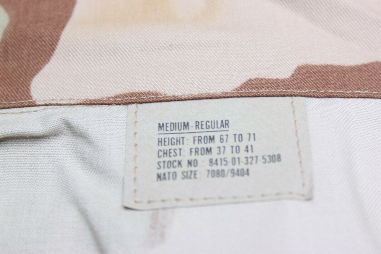 NEW w/ Stains USGI Medium Reg 3 Color Desert Camo Field Combat Shirt BDU Military US Army USA NYCO