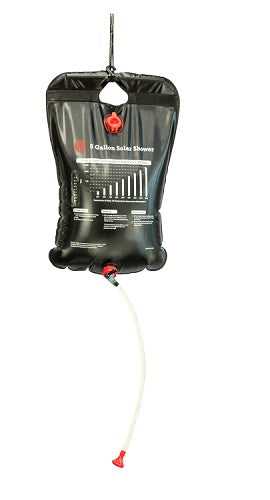 5 Gallon Solar Shower With Thermometer Outdoor Camping Survival