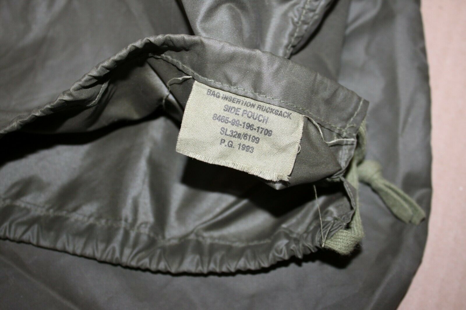 Euro Military Issue Rucksack Liner Side Pouch Laundry Bag Sleeping Bag Cover OD