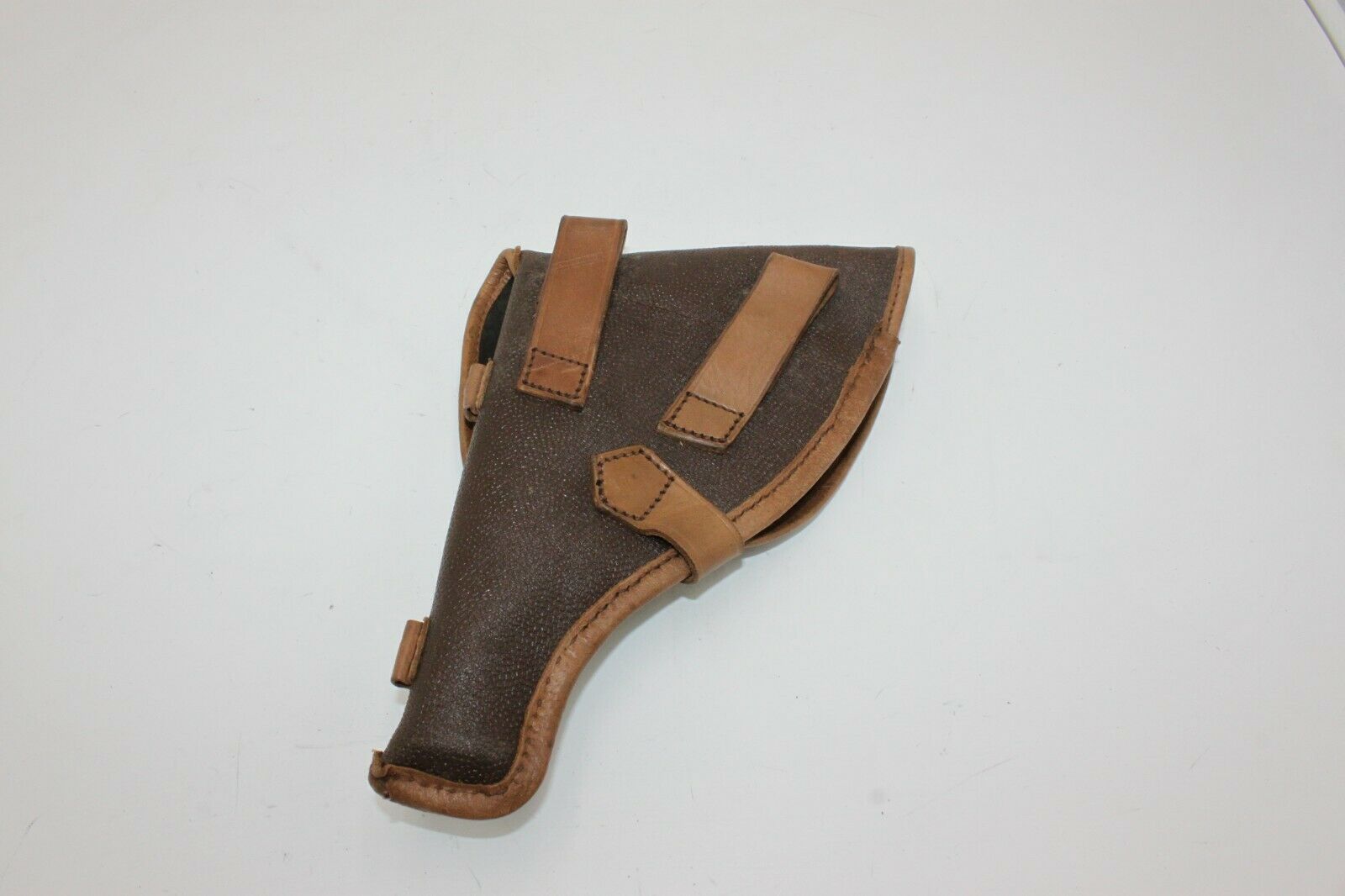 Original Soviet M1895 Nagant Revolver Belt Holster Brown Leather Marked Russian