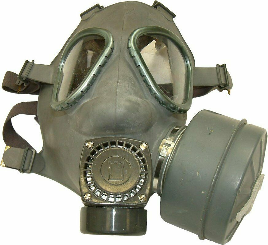 USED Finnish Military M61 Gas Mask Adult NBC w/60MM Filter M9 Style V3 Finland