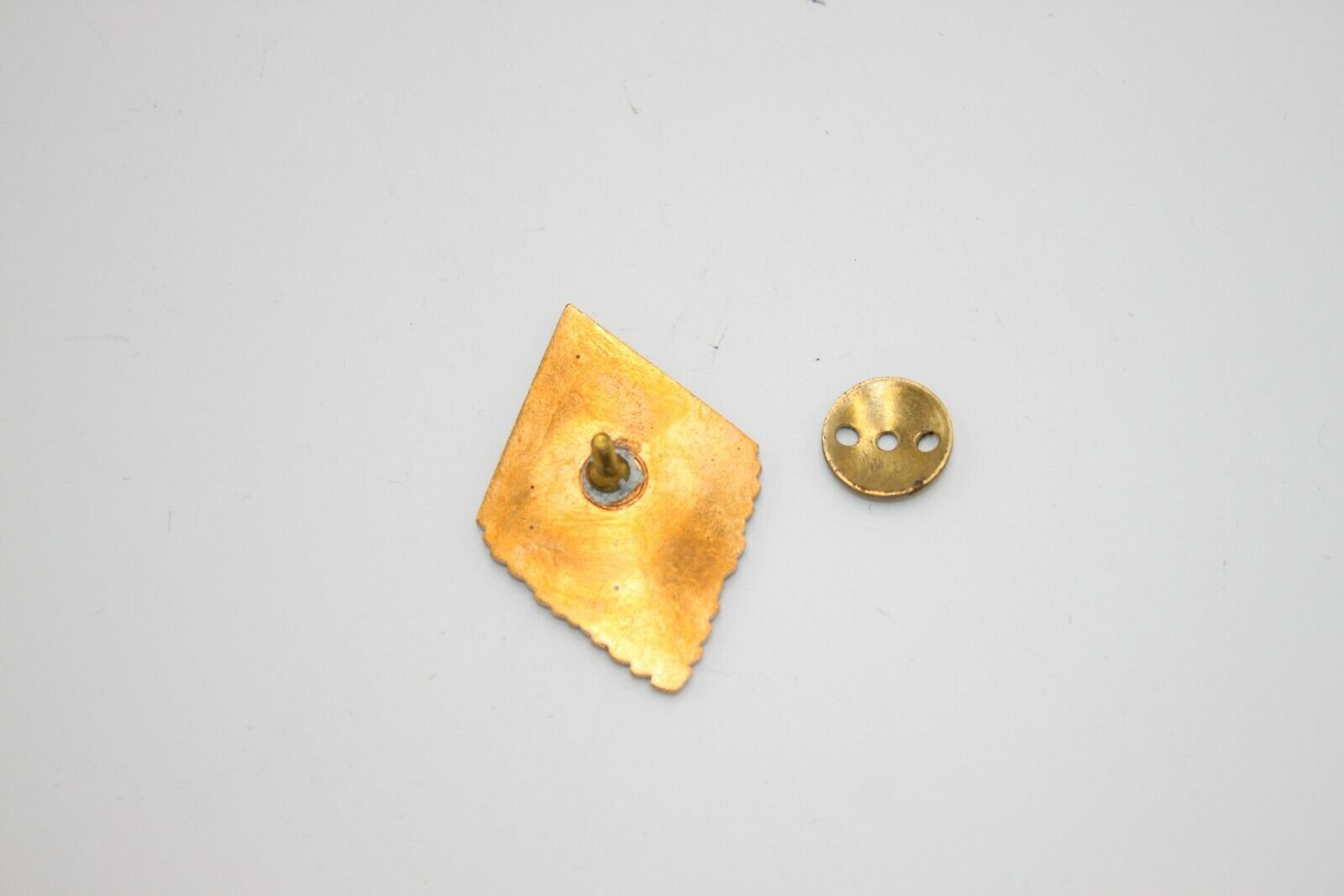 Vintage East German Officer Military Academy Badge Screwback MDI School Pin Army