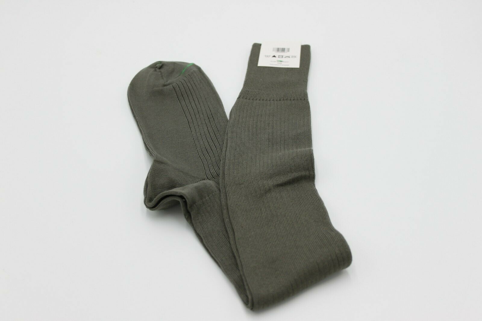 Pair of NEW French Cotton Boot Sock Medium OD Green Summer Sport Business 40 EU