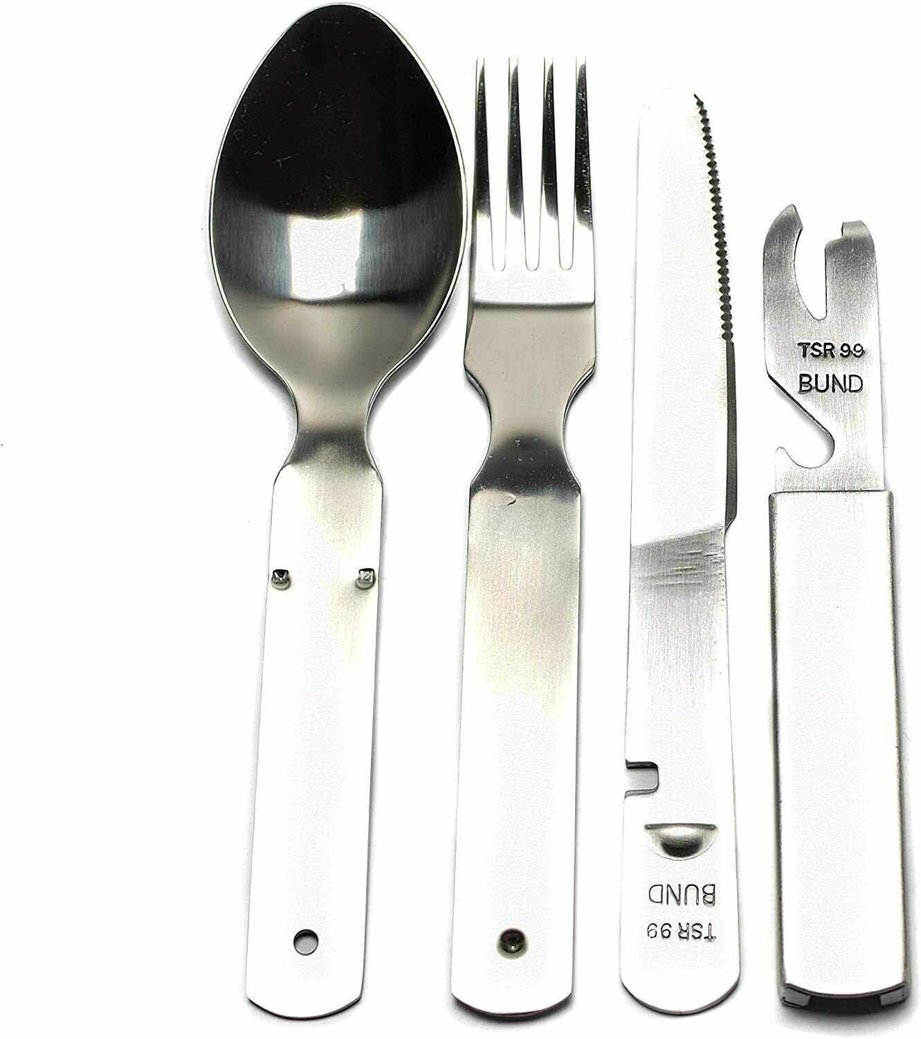 German Style Military Eating 4-Pc Utensil Stainless Steel