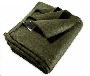 Military Style 4 lb. OD Green Wool Blend Blanket