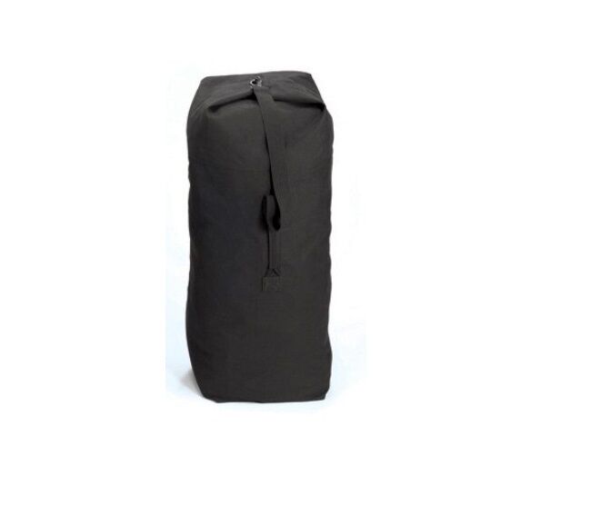 42" Black Canvas Duffel Laundry Bag Rifle Tent Carry On Golf Clubs Survival Gear