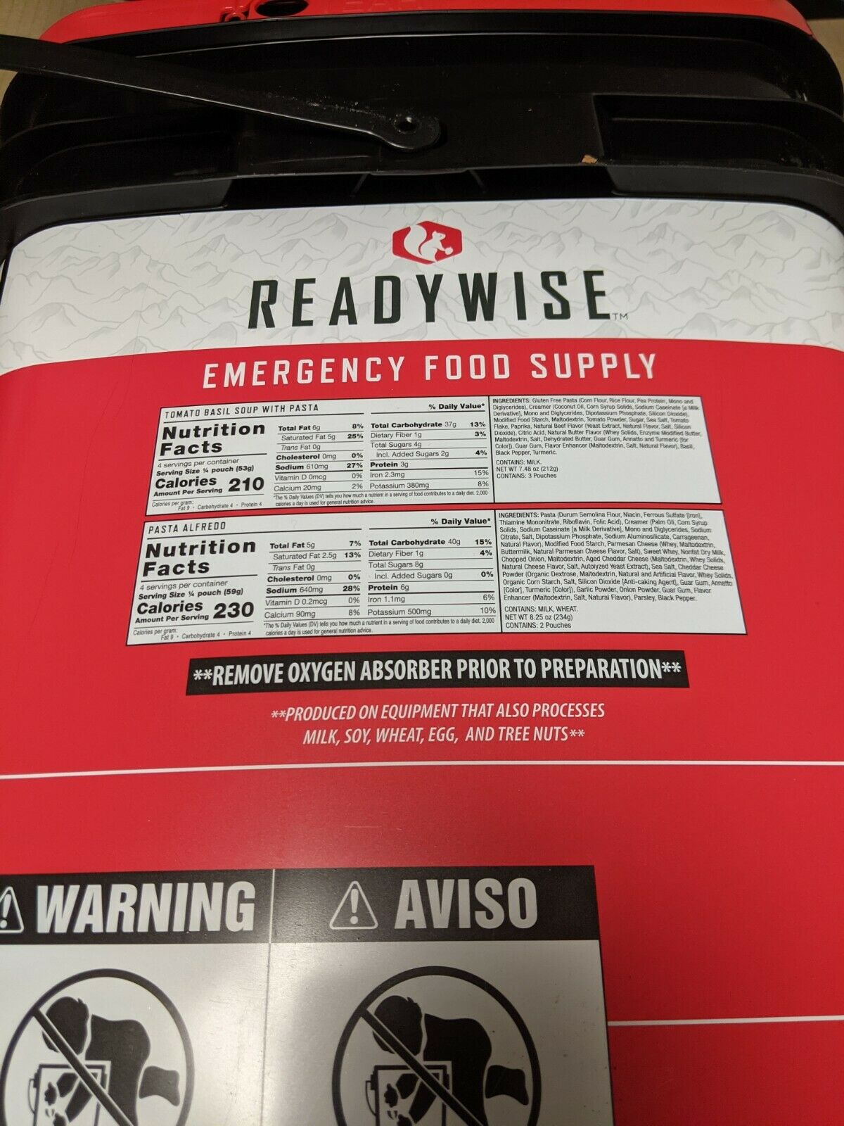 ReadyWise Emergency Natural Disaster Survival Food SHTF Entrees 25 YSL Family US