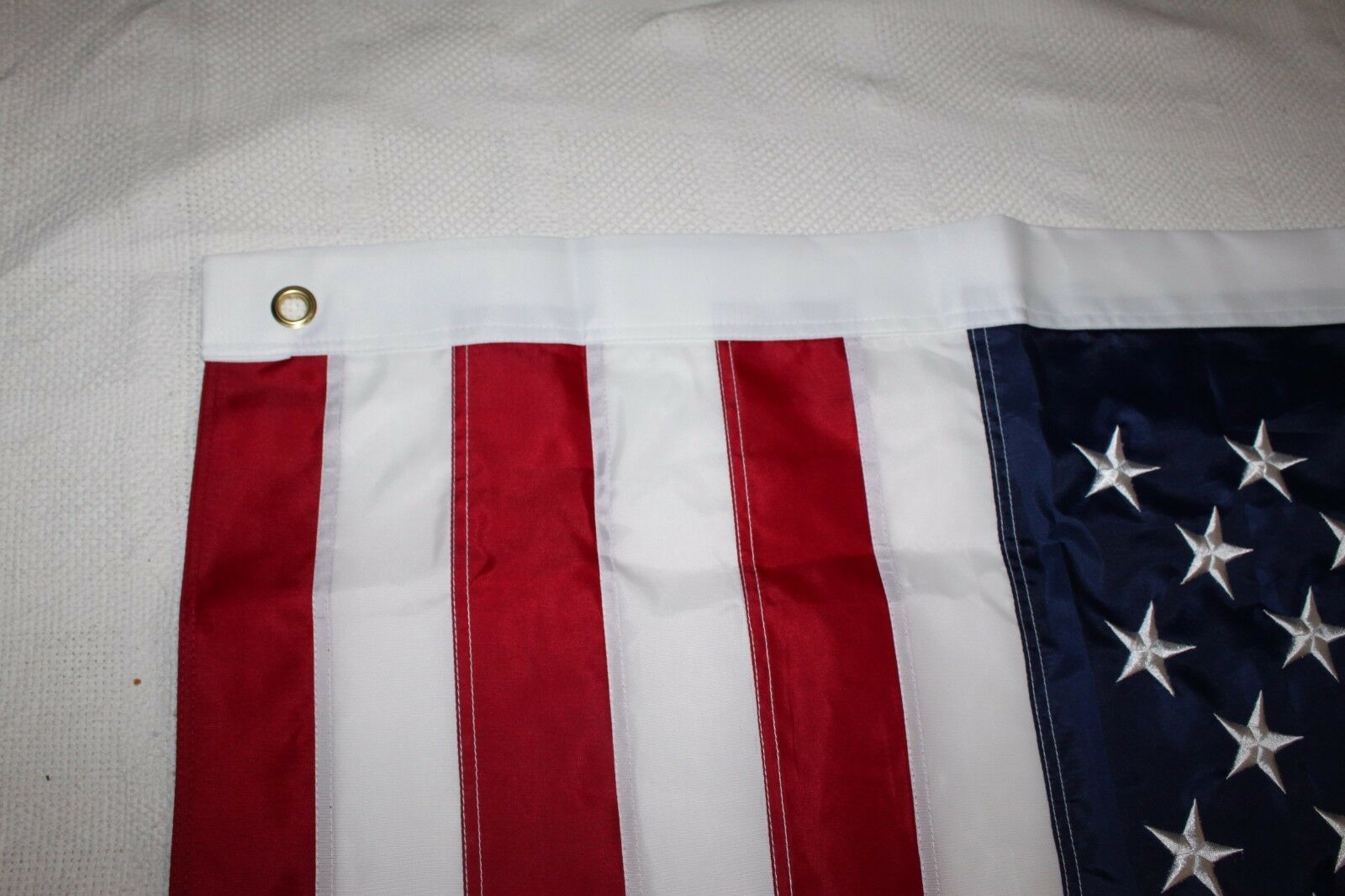 NYLON 3’x5’ US FLAG 50,000 STITCH EMBROIDERED STARS & STRIPES BRASS GROMMETS