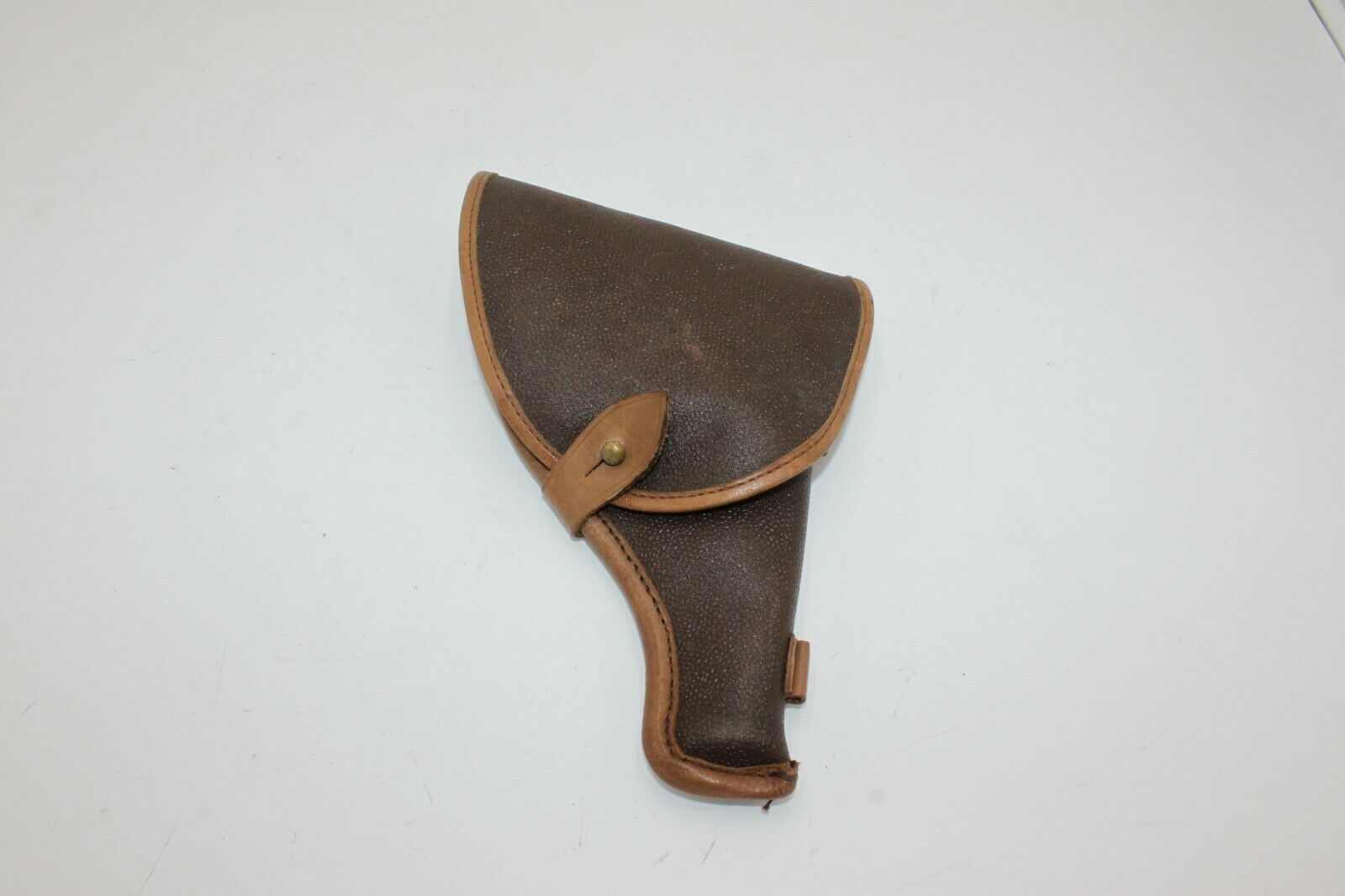 Original Soviet M1895 Nagant Revolver Belt Holster Brown Leather Marked Russian
