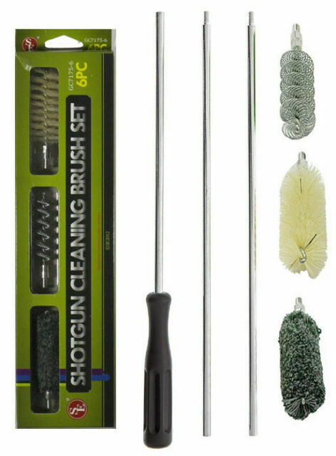 6pc Universal Shotgun Cleaning Kit 12 Gauge Aluminum Rod Gun Survival
