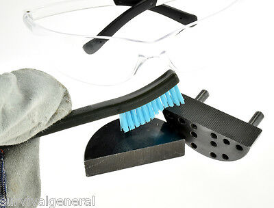 3pc 7" Double Ended Gun Cleaning Brush Set Plastic Nylon Copper Rifle Pistol