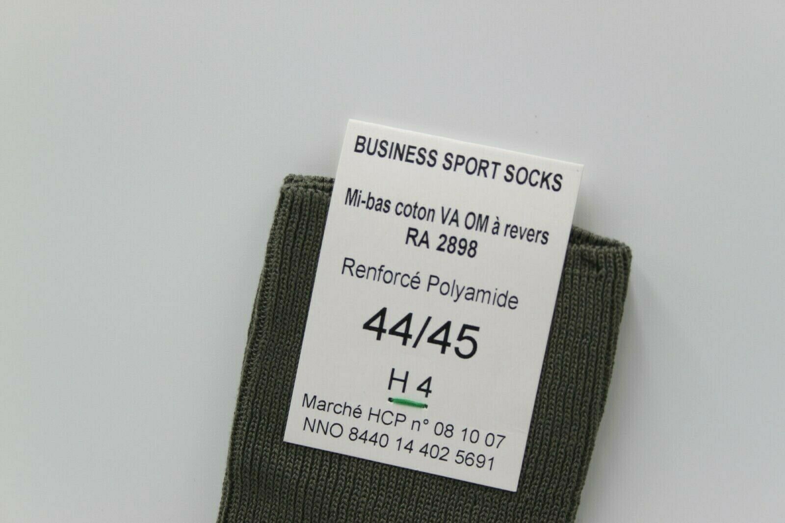 Pair of NEW French Cotton Military Boot Socks Large Green