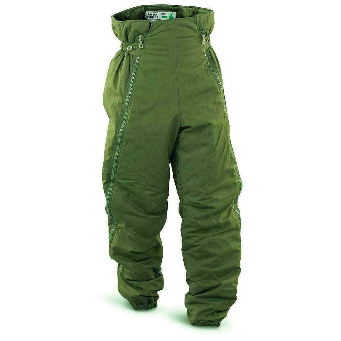 New Genuine Swedish Army Insulated Thermal M90 Pants Green Trousers Cold Weather