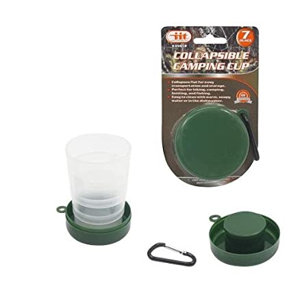 Collapsible Plastic Portable Travel Cup 7 Ounce