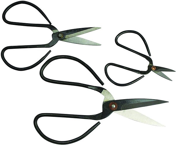3 Piece Set 4" 6" 8" Chinese Scissors Hardened Steel Black Heavy Duty Survival