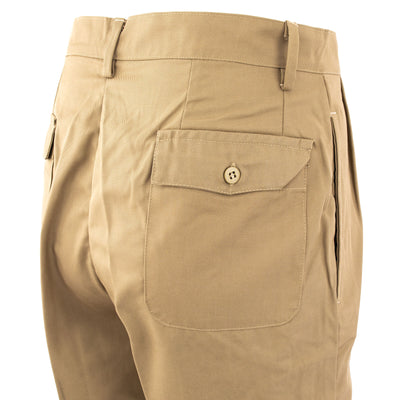 Italian Military Khaki Shorts Zipper Fly