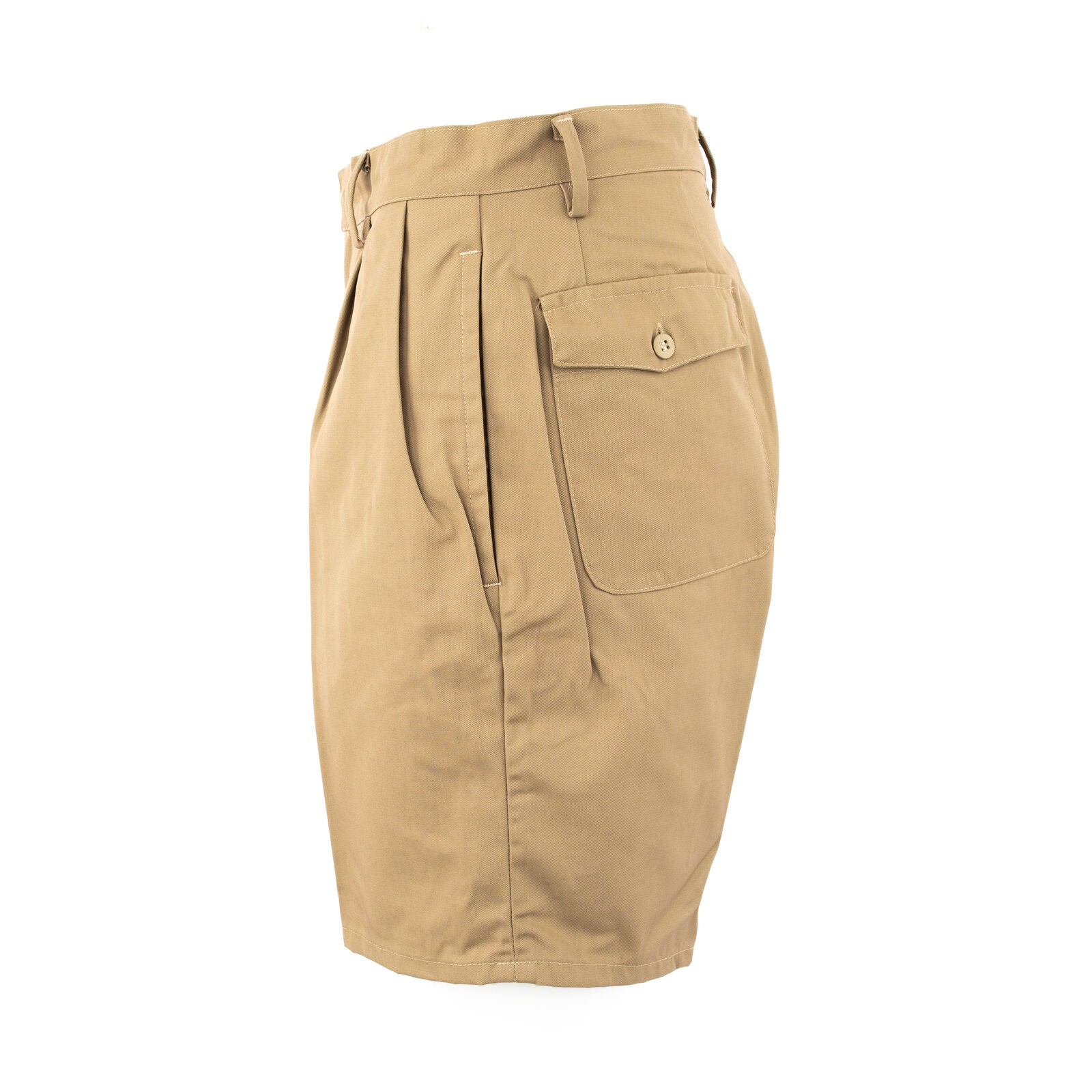 Italian Military Khaki Shorts Zipper Fly