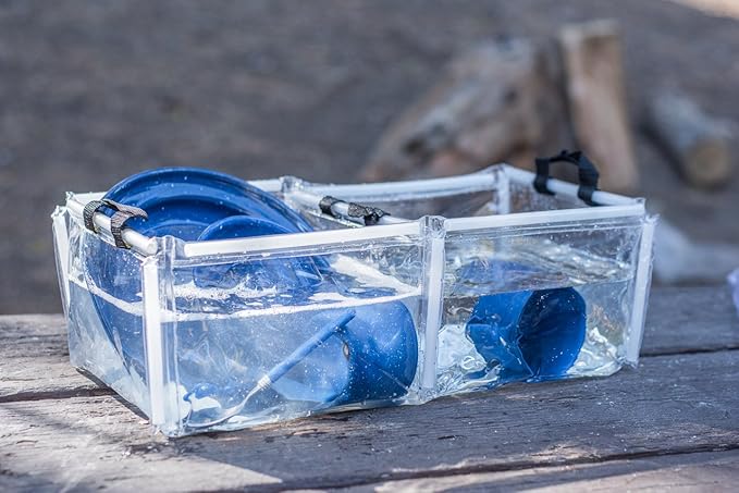 CLOSEOUT Dual PVC Camping Sink 20x6x10