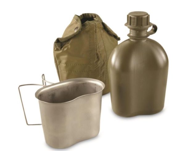 Austrian Military Canteen Cover with Cup and Canteen