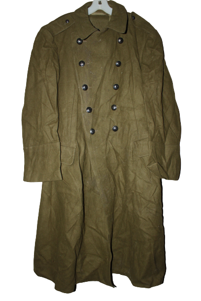 Romanian wool trench backpackable coat