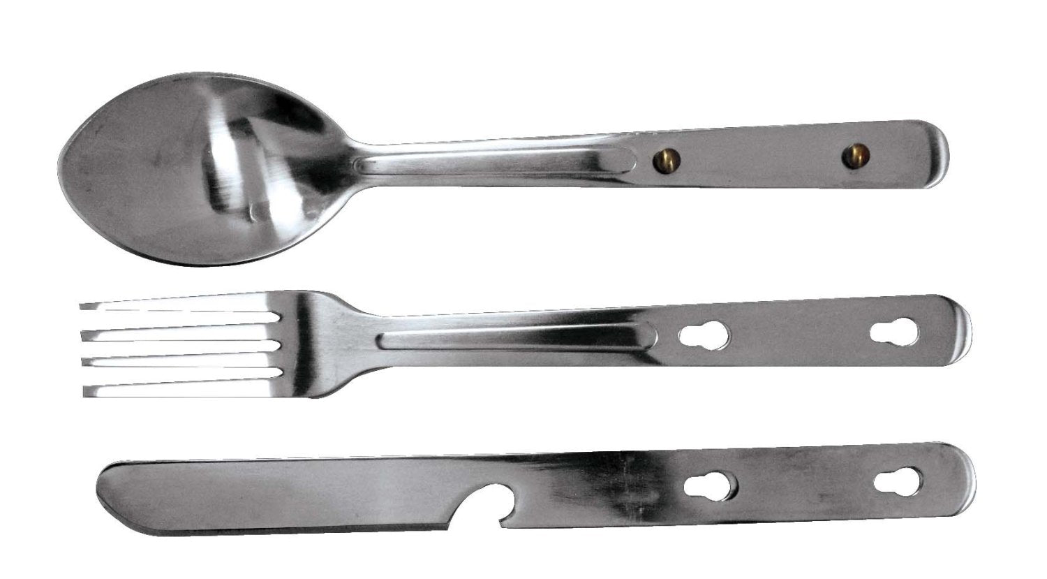 4-in-1 Eating Utensil Set Fork Knife Spoon Can Opener