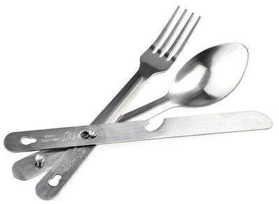 4-in-1 Eating Utensil Set Fork Knife Spoon Can Opener