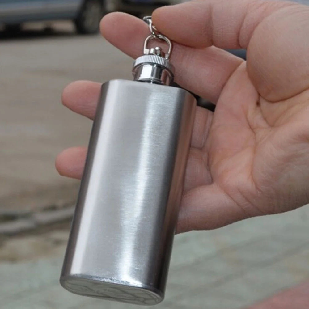 CLOSEOUT 2 oz Stainless Keychain Flask