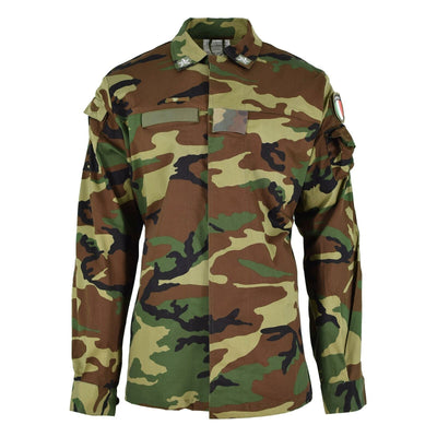 Unissued Italian Woodland Camo Military Shirt