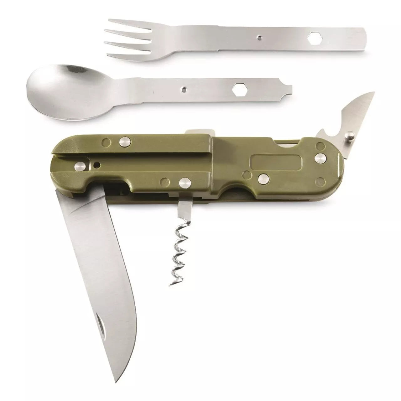 Mil-Tec Stainless Steel Eating Utensil w/ Pouch