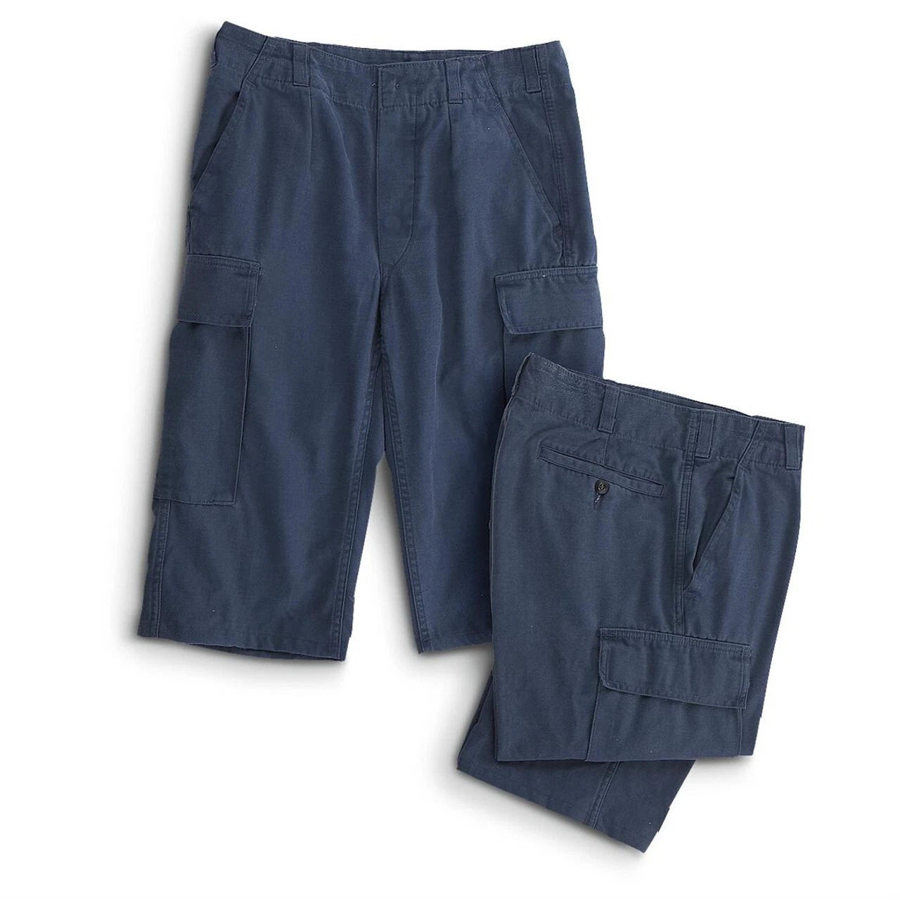 German Army Blue Bermuda Cargo Shorts