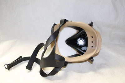DEFECTIVE TAN French ARF Military Gas Mask