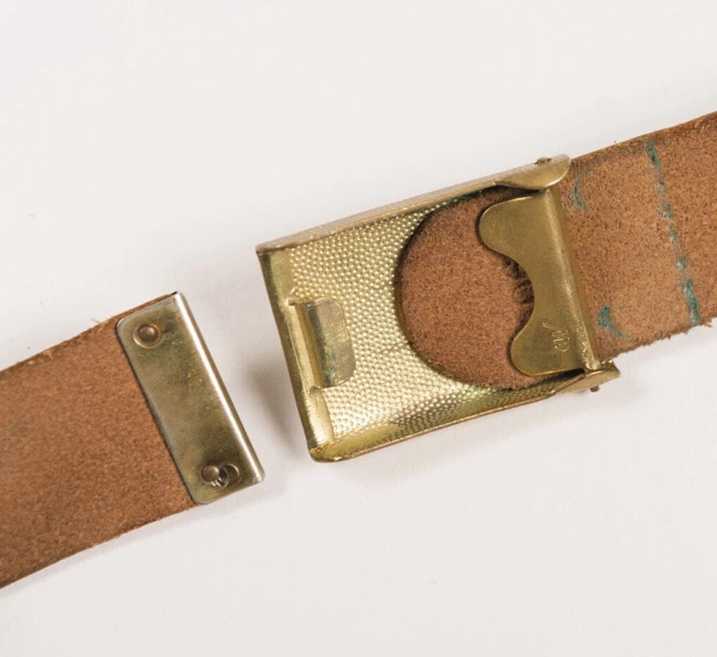 German Navy Black Leather Service Belt