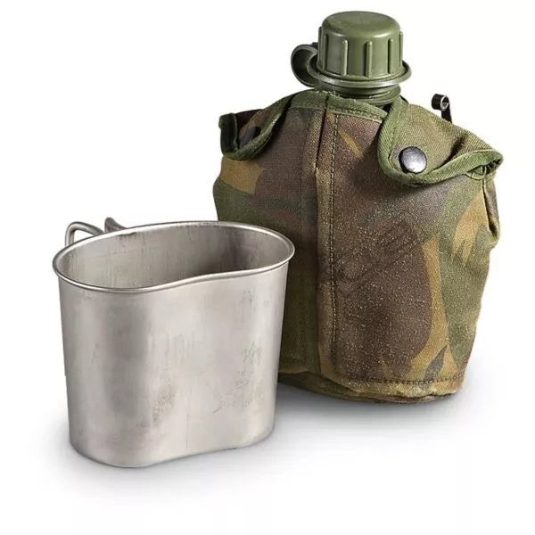 Netherlands Dutch Military Army Canteen w/ Cup & Cover