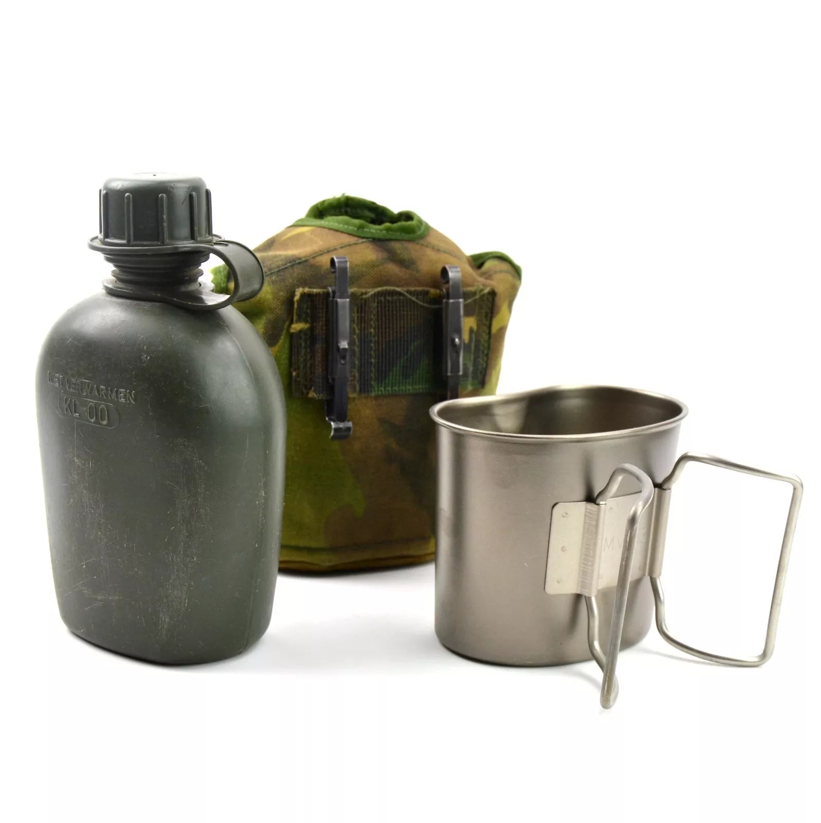 Netherlands Dutch Military Army Canteen w/ Cup & Cover