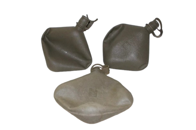 Lot of 3 U.S. Military 2 Quart Collapsible Canteens