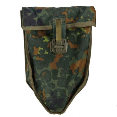 German Military Tri-fold Shovel w/ Flecktarn Case